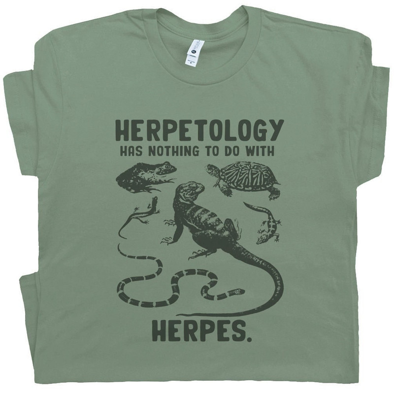 Herpetology T Shirt Funny Snake Handling Weird Shirts for Men Women Reptile Frog Tshirt Cool Herping Shirts Herpetologist Alligator Shirts - 1.jpg