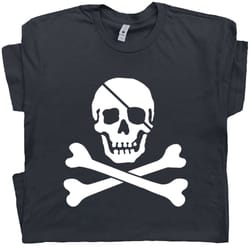 jolly roger t shirt pirate flag t shirt skull and crossbones shirt sailing t shirt treasure island cool graphic shirts p