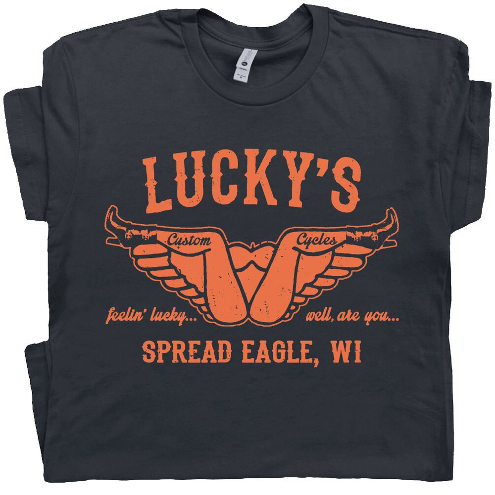 Luckys Motorcycle T Shirt Funny Motorcycle Shirt Offensive Motorcycle Vintage Graphic Tee Shirt Saying Rude Biker For Mens Womens Route 66 - 1.jpg