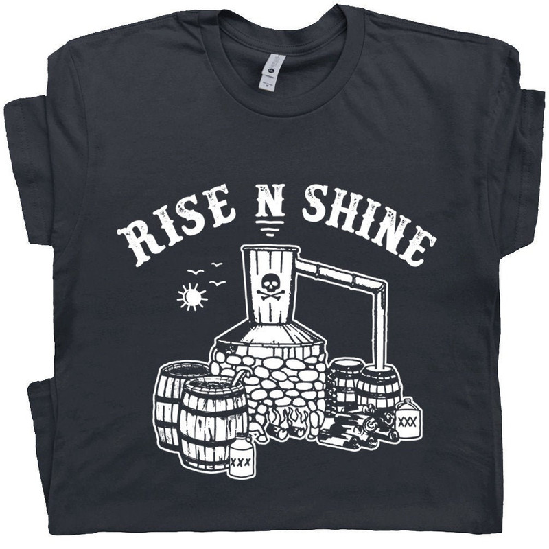 Moonshine T Shirt Moonshiner Still Rise and Shine Tee Popcorn Sutton Whisky Jug Cool Bluegrass T Shirt Vintage Drinking Alcohol Tee - 1.jpg