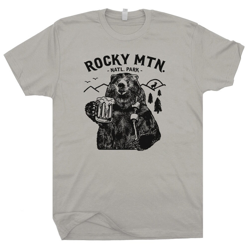Rocky Mountains T Shirt National Park Vintage Tee Cool Bear T Shirt Colorado Rockies T Shirt Funny Camping Hiking Shirts For Men Women Kids - 2.jpg