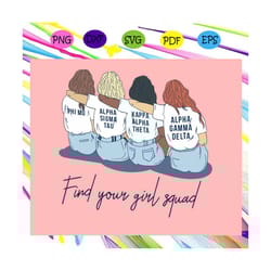 find your girl squad, kappa delta svg, alpha kappa alpha, kappa kappa gamma, vintage kappa svg, kappa alpha theta,files