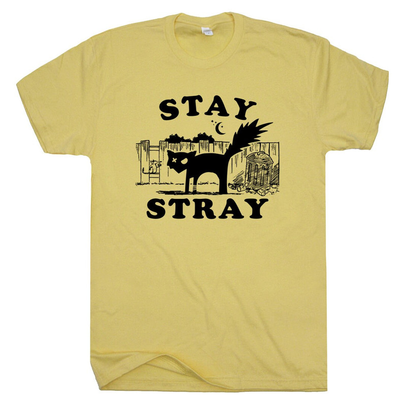 Stray Cat T Shirt Funny Retro Graphic Shirts For Women Men Animal Pun Cool Cats Tee Let's Wander Road Trip Shirt Cute Funky Tee Night Owl - 2.jpg