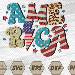 "Retro America 4th of July Red White and Blue I-ndependence-Day USA Flag Patriotic Funny 4th July Svg, Eps, Png, Dxf, Di