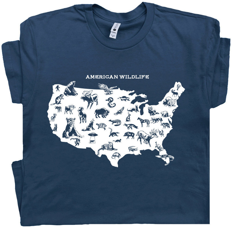 Wildlife T Shirt American Nature T Shirt Cool Animal Tee Vintage National Park Tee Cool Graphic Retro Camping For Men Women Kids - 1.jpg