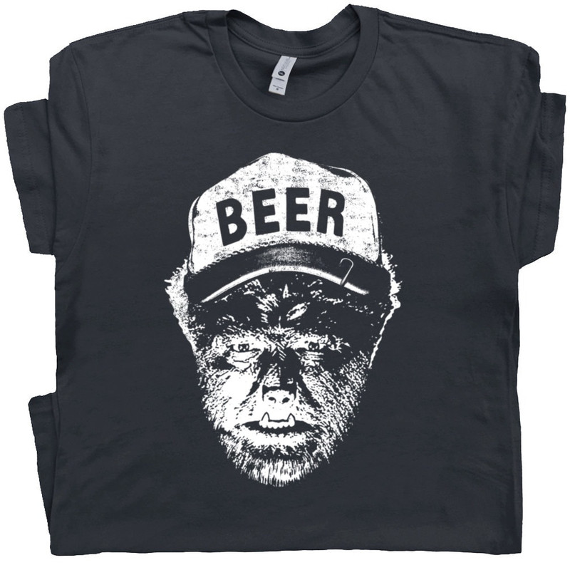 Wolfman T Shirt Funny Beer Shirts Cool Alcohol Drinking Shirt Funny Halloween Shirt Gift For Men Womens Ladies Vintage Horror Movie Monster - 1.jpg