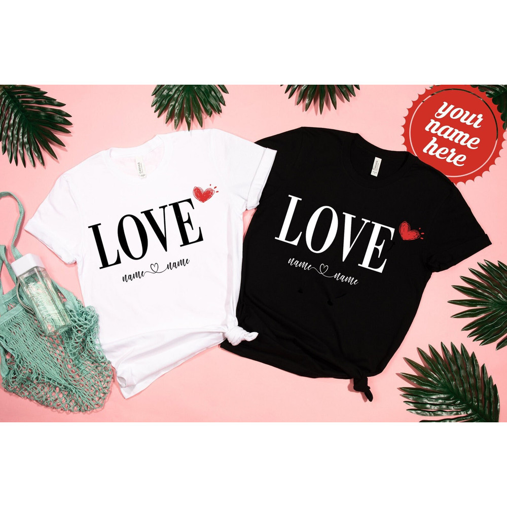 Love shirt - Personalized Valentine's day sweatshirt, couple matching Valentine Shirt, valentines gift for him, valentines for her - Unisex - 1.jpg