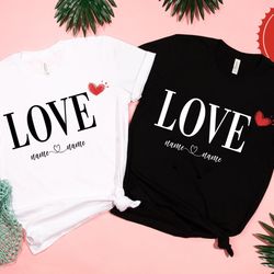 love shirt - personalized valentines day sweatshirt, couple matching valentine shirt, valentines gift for him, valentine