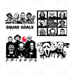horror svg horror friends svg chucky and freddy horror movie characters svg instant download