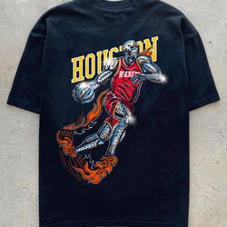 warren lotas houston rockets vintage t shirt  nba t shirt - unisex