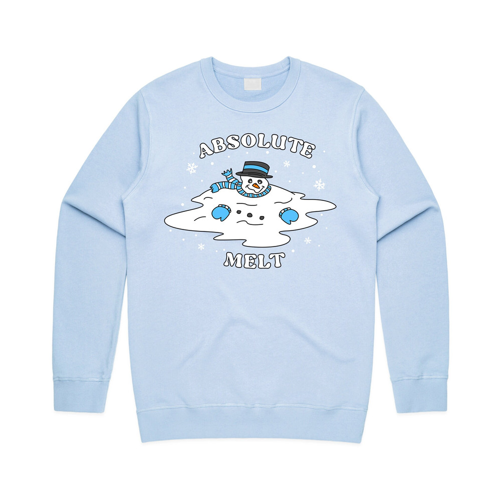 Absolute Melt Jumper Sweater Sweatshirt Christmas Funny Melting Snowman Snow Man Gift - 2.jpg