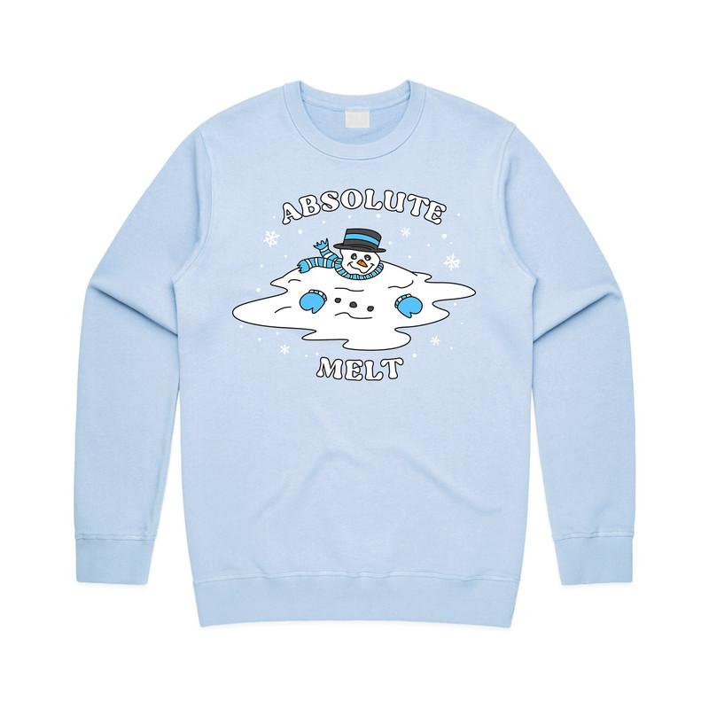 Absolute Melt Jumper Sweater Sweatshirt Christmas Funny Melting Snowman Snow Man Gift - 2.jpg