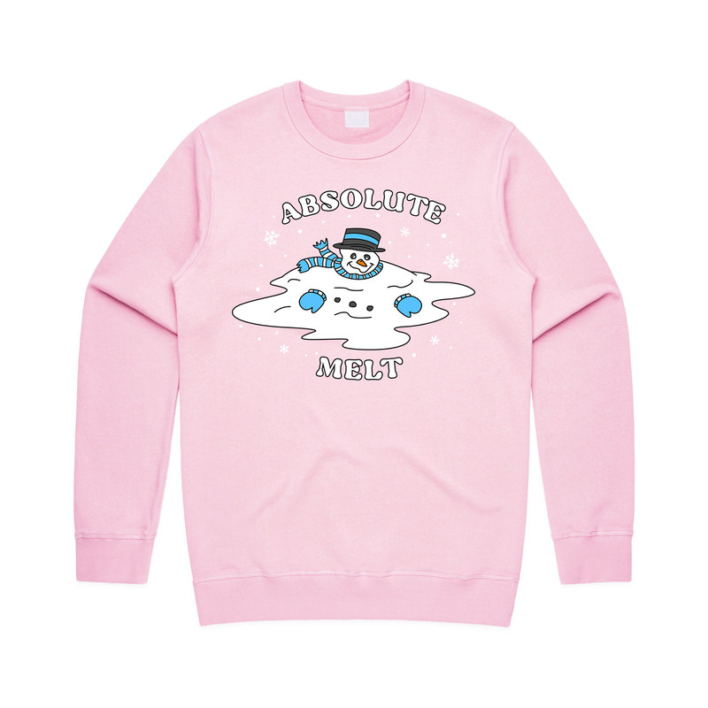 Absolute Melt Jumper Sweater Sweatshirt Christmas Funny Melting Snowman Snow Man Gift - 3.jpg
