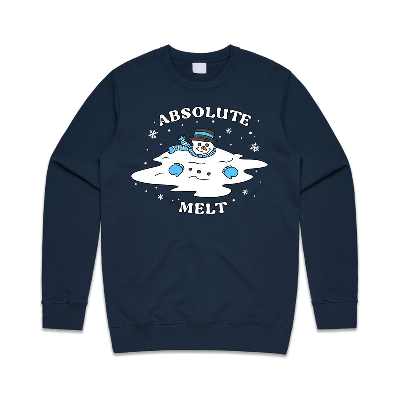 Absolute Melt Jumper Sweater Sweatshirt Christmas Funny Melting Snowman Snow Man Gift - 4.jpg