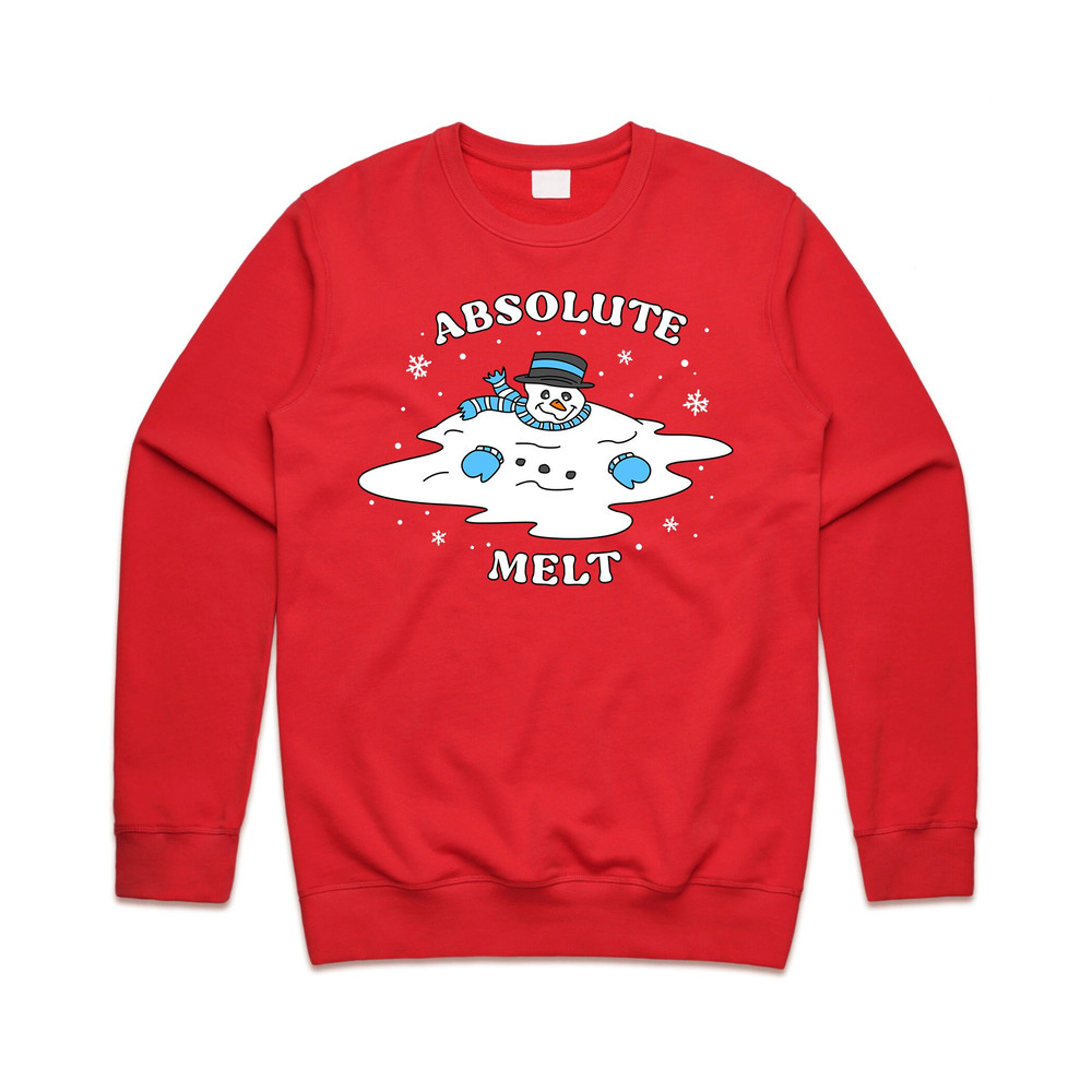 Absolute Melt Jumper Sweater Sweatshirt Christmas Funny Melting Snowman Snow Man Gift - 5.jpg