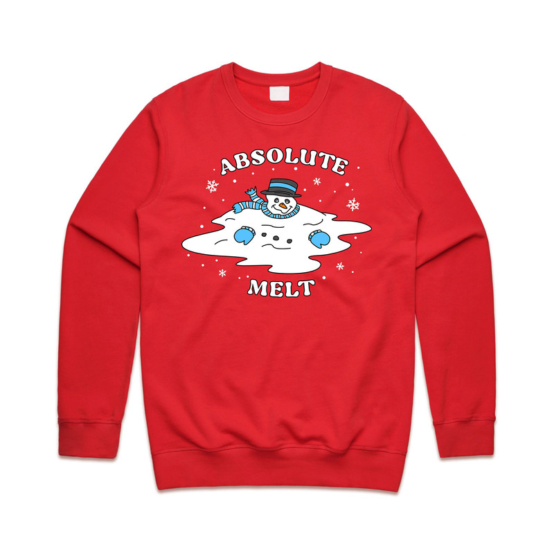 Absolute Melt Jumper Sweater Sweatshirt Christmas Funny Melting Snowman Snow Man Gift - 5.jpg