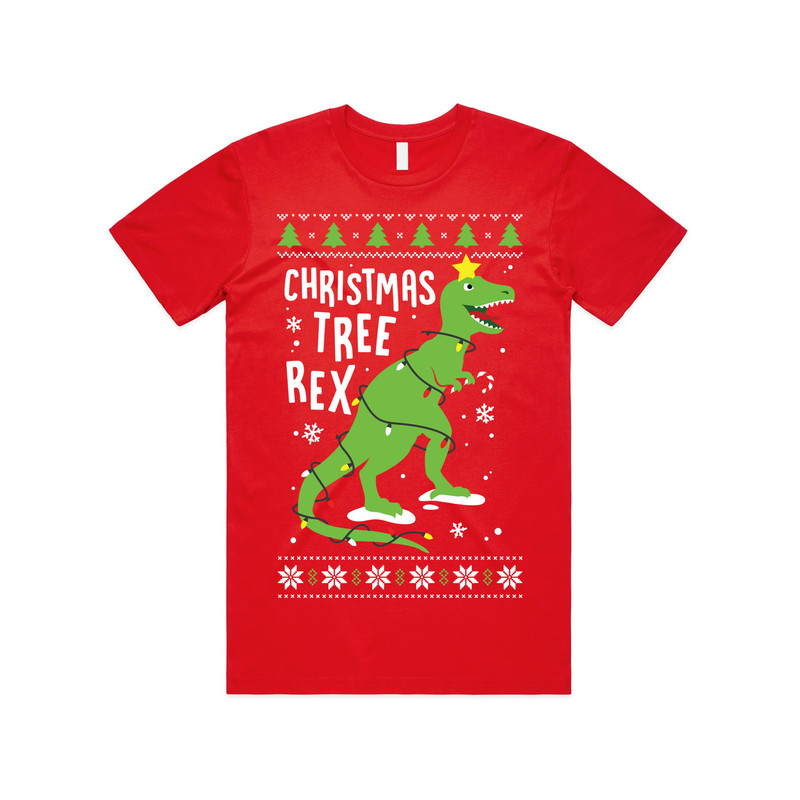 Christmas Tree Rex T-Rex T-shirt Tee Top Jumper Dinosaur Festive Xmas Ugly Cute Funny Children's - 2.jpg