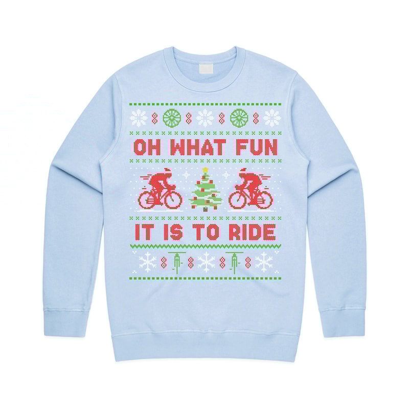 Cycling Oh What Fun It Is To Ride Jumper Sweater Sweatshirt Christmas Bicycle Cycle Gift Xmas - 3.jpg