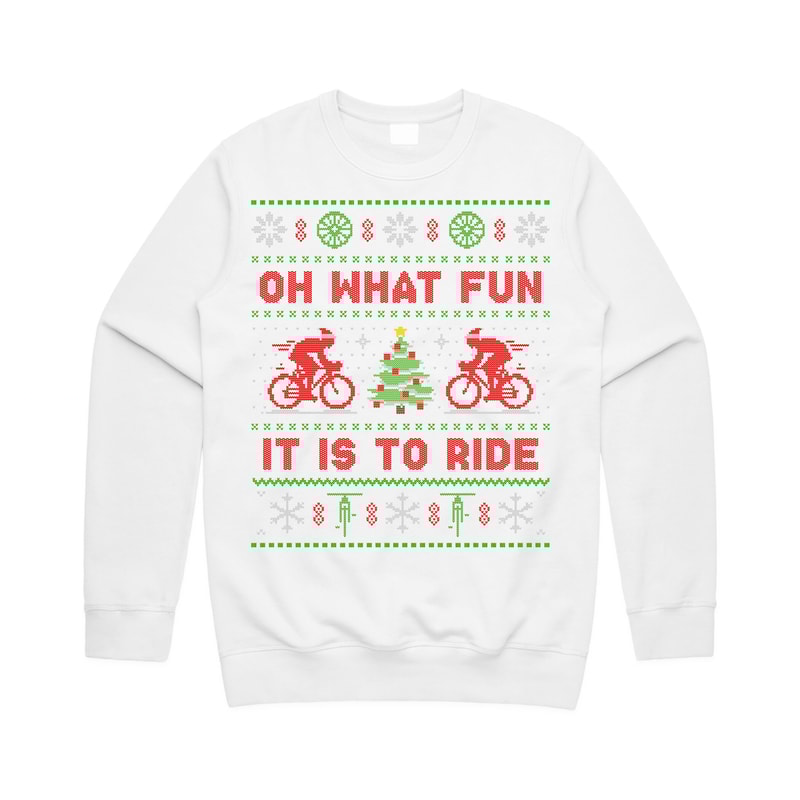 Cycling Oh What Fun It Is To Ride Jumper Sweater Sweatshirt Christmas Bicycle Cycle Gift Xmas - 5.jpg