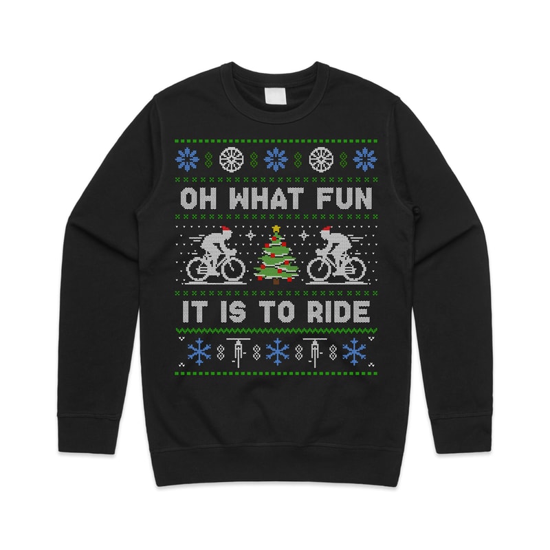Cycling Oh What Fun It Is To Ride Jumper Sweater Sweatshirt Christmas Bicycle Cycle Gift Xmas - 6.jpg