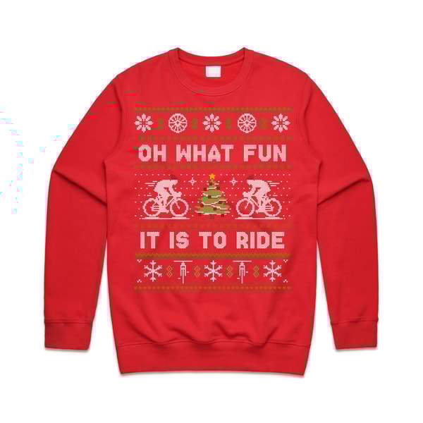 Cycling Oh What Fun It Is To Ride Jumper Sweater Sweatshirt Christmas Bicycle Cycle Gift Xmas - 7.jpg
