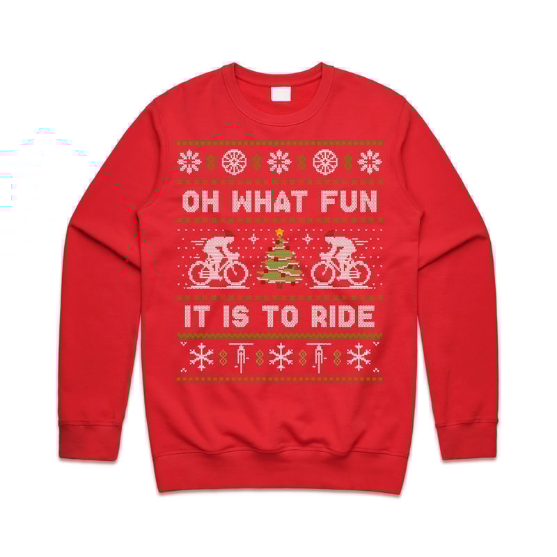 Cycling Oh What Fun It Is To Ride Jumper Sweater Sweatshirt Christmas Bicycle Cycle Gift Xmas - 7.jpg