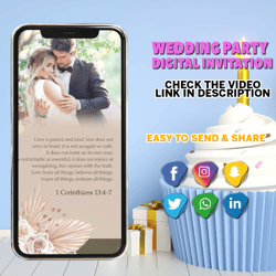 Multi-Page Luxury White Gold Wedding Video Invitation, Save The Date Animated Video Invitation, Video Evite, Wedding Car
