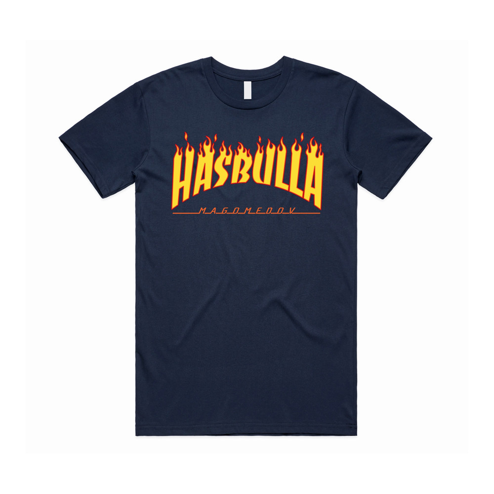 Hasbulla Magomedov Flames T-shirt Tee Top Funny Internet Gift Meme Retro 90's Fire - 2.jpg