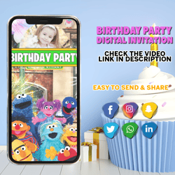 Birthday Video Invitation, Party labels, Video Invitation, Invitacion Animada