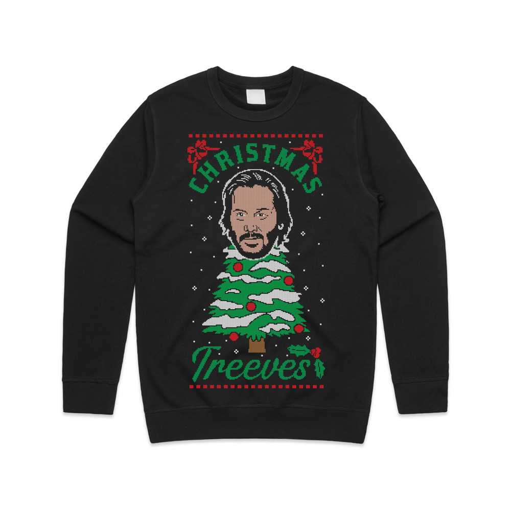 Keanu Reeves Christmas Treeves Jumper Sweater Sweatshirt Meme Internet 2020 Xmas Funny - 1.jpg