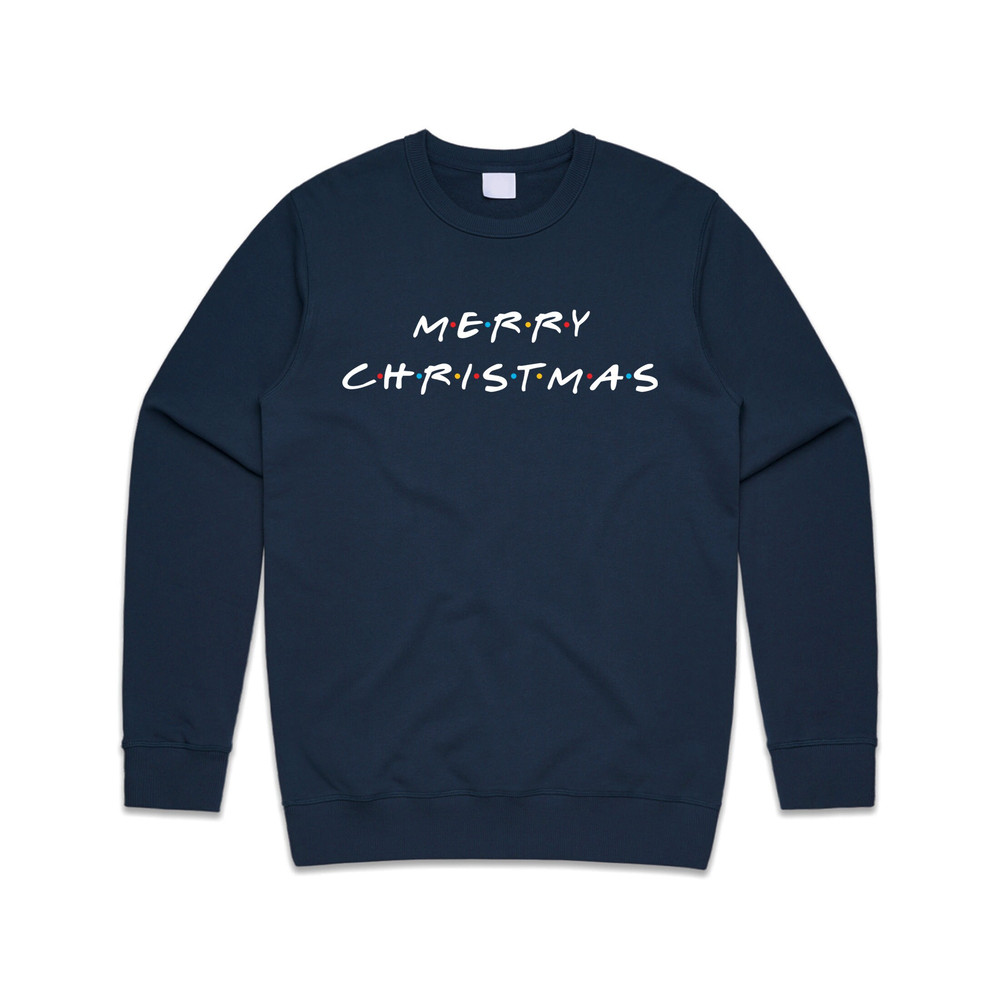 Merry Christmas Jumper Sweater Sweatshirt Friends TV Show Ross Chandler Joey Phoebe Rachel Monica Funny Vintage Retro 90's - 2.jpg