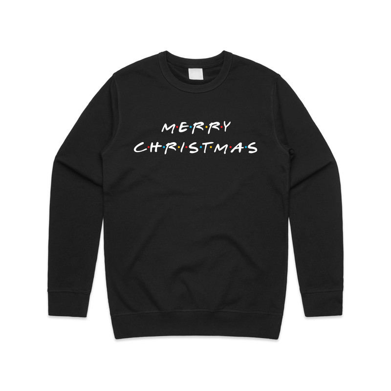 Merry Christmas Jumper Sweater Sweatshirt Friends TV Show Ross Chandler Joey Phoebe Rachel Monica Funny Vintage Retro 90's - 3.jpg