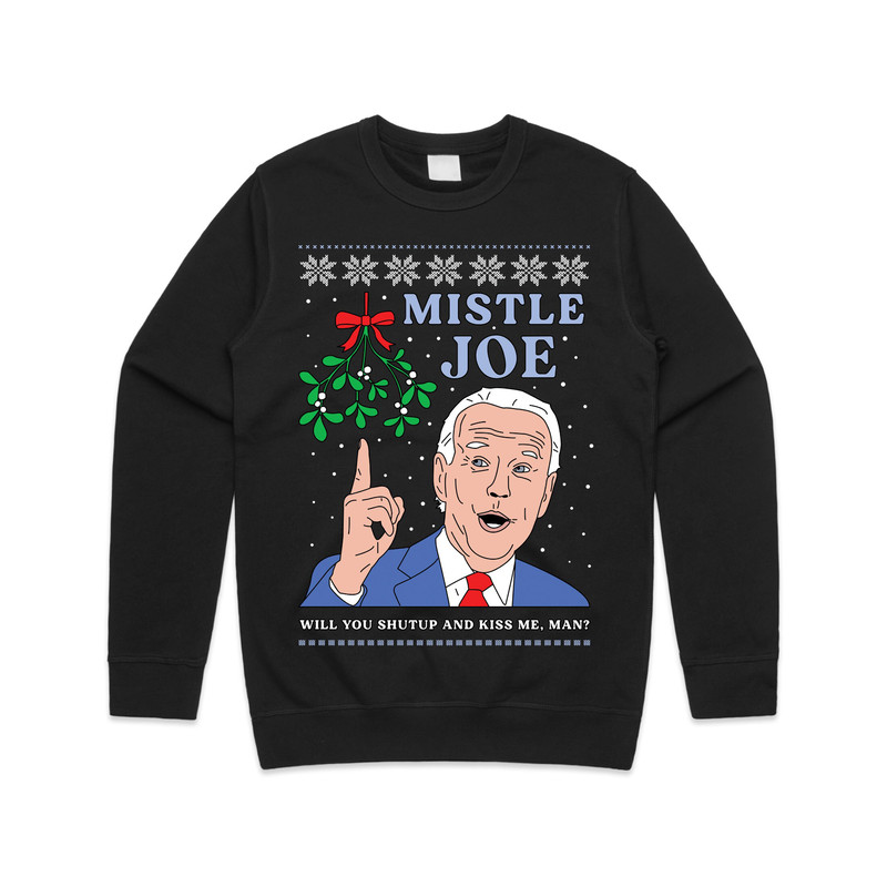 Mistle Joe Christmas Jumper Sweater Sweatshirt Biden 2020 Mistletoe US President Election Campaign Funny Vote - 2.jpg