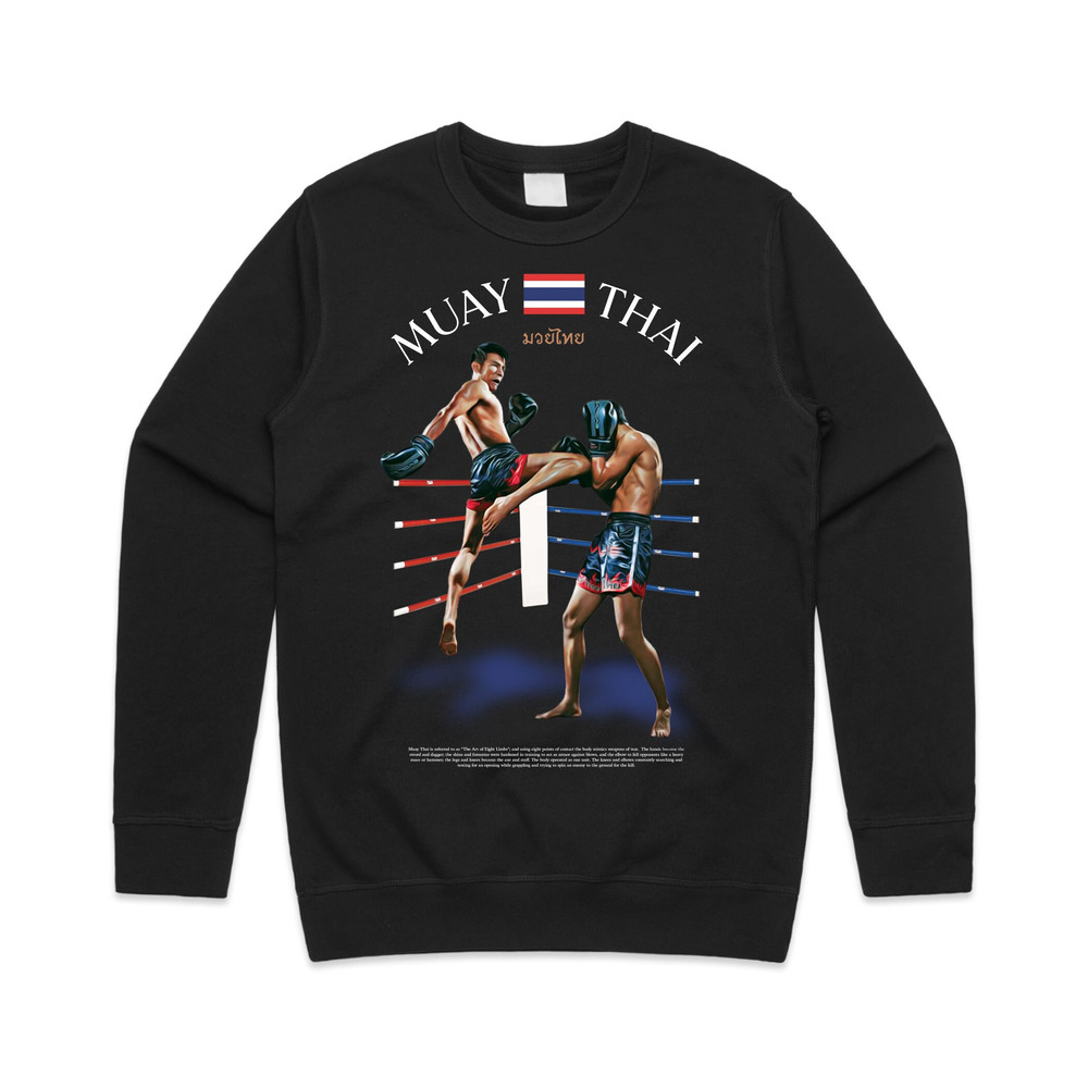 Muay Thai Vintage Style Jumper Sweater Sweatshirt Graphic Kick Boxing Martial Arts Gift - 1.jpg