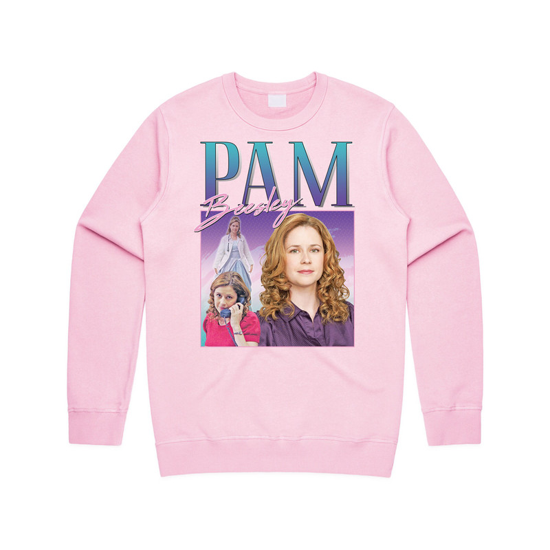 Pam Beesley Homage Jumper Sweater Sweatshirt Funny US Office Retro 90's Jim Halpert Gift - 4.jpg