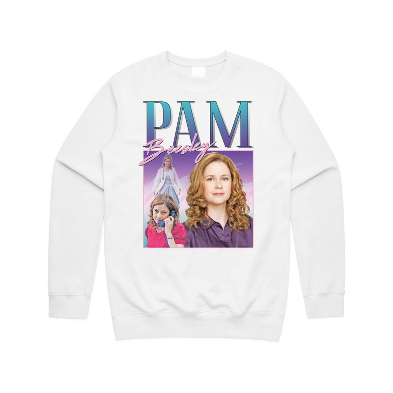 Pam Beesley Homage Jumper Sweater Sweatshirt Funny US Office Retro 90's Jim Halpert Gift - 5.jpg
