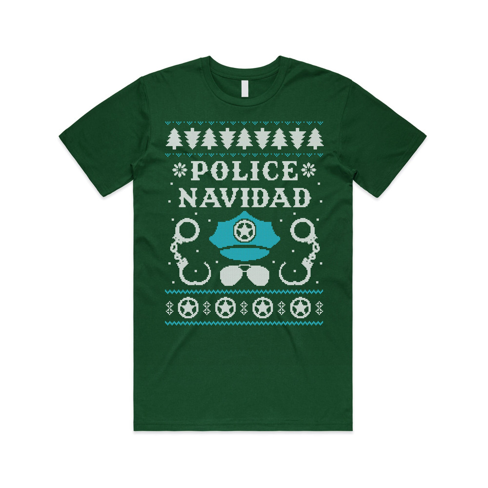 Police Navidad T-shirt Tee Top Christmas Xmas Feliz Cop Officer Funny Gift Badge - 4.jpg
