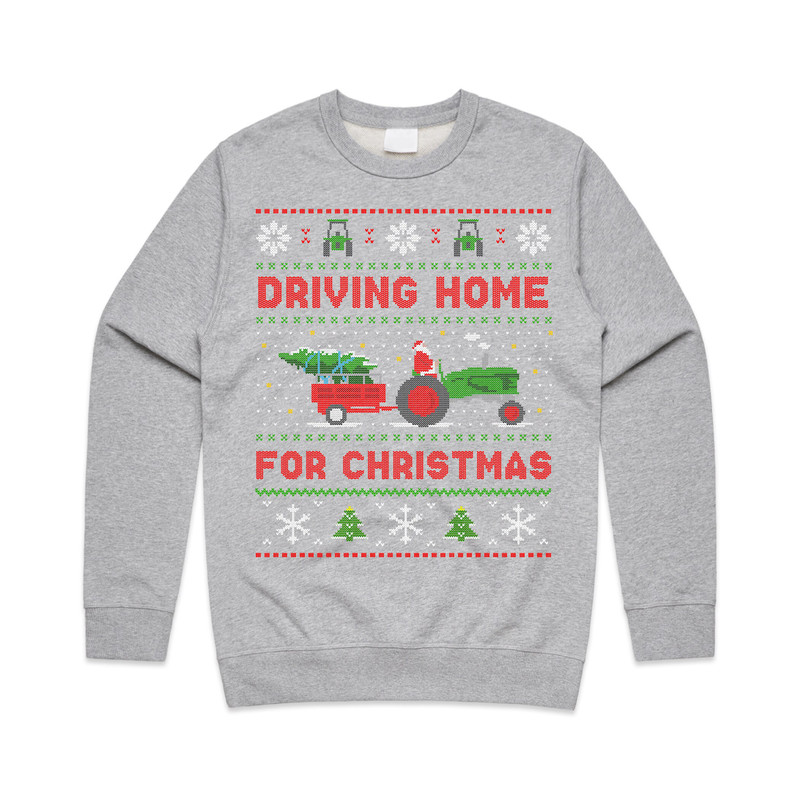 Tractor Driving Home For Christmas Jumper Sweater Sweatshirt Funny Farmer Farming Dad Xmas Gift - 2.jpg