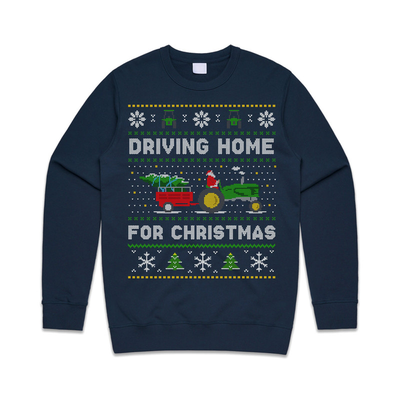 Tractor Driving Home For Christmas Jumper Sweater Sweatshirt Funny Farmer Farming Dad Xmas Gift - 3.jpg