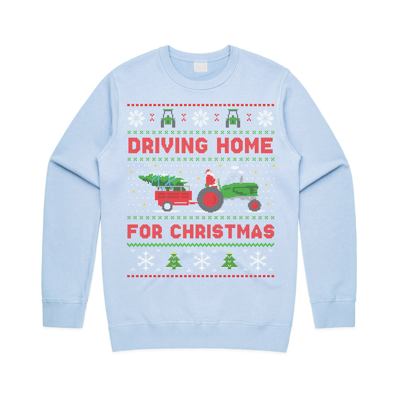 Tractor Driving Home For Christmas Jumper Sweater Sweatshirt Funny Farmer Farming Dad Xmas Gift - 5.jpg