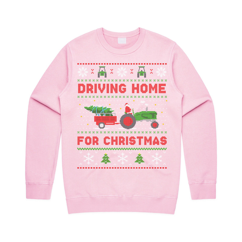 Tractor Driving Home For Christmas Jumper Sweater Sweatshirt Funny Farmer Farming Dad Xmas Gift - 6.jpg