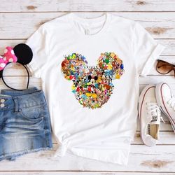 disney shirt, mickey head disney characters tshirt disney ear shirt, women's unisex disney t-shirt disney shirt