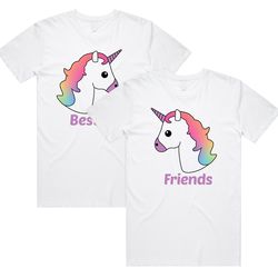unicorn best friends matching t-shirts tees tops set babes bffs squad funny gift