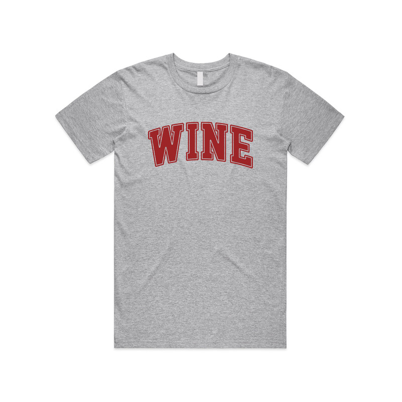 Wine T-shirt Tee Top Drink Vino Varsity College University Sports Funny Gift - 2.jpg