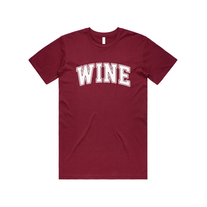 Wine T-shirt Tee Top Drink Vino Varsity College University Sports Funny Gift - 3.jpg