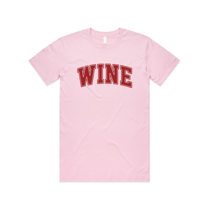 Wine T-shirt Tee Top Drink Vino Varsity College University Sports Funny Gift - 4.jpg