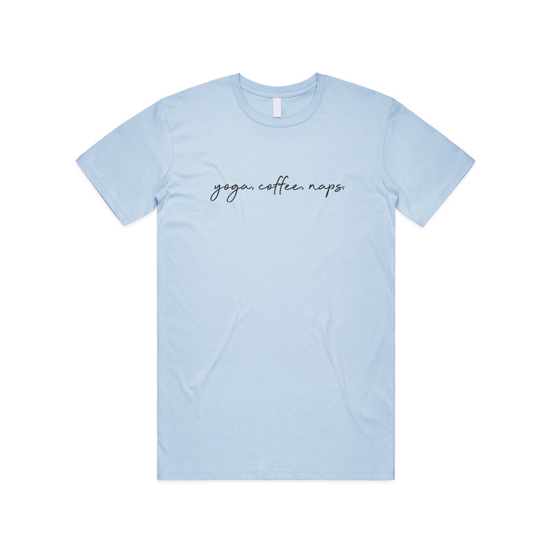 Yoga, Coffee, Naps T-shirt Tee Top Funny Fitness Pilates Spin Hot Boho Cute - 2.jpg