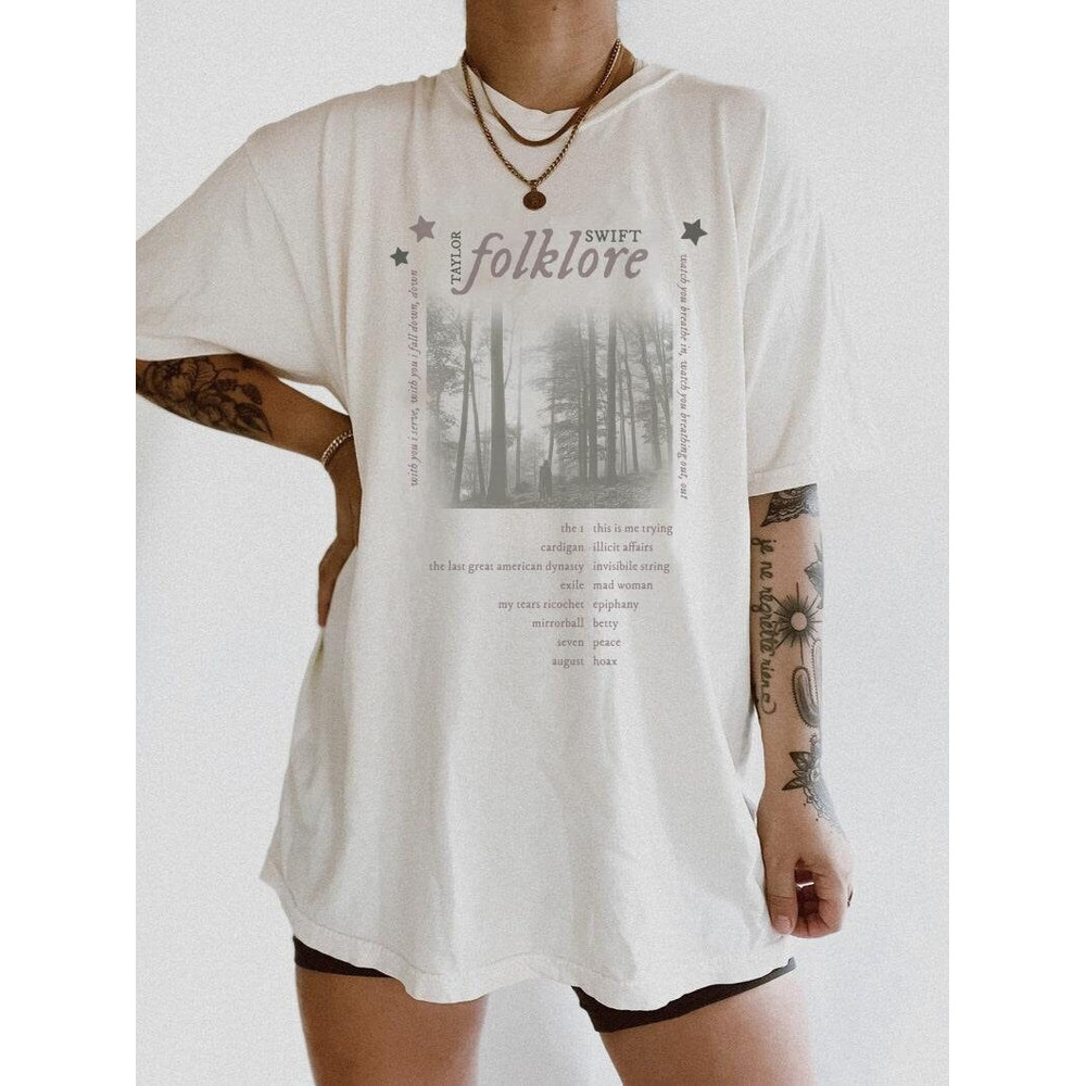 Folklore tracklist SHIRT, Folklore Shirt, Folklore Merch, Taylor Gift, TS Merch, Taylor Merch, Forest Shirt - 1.jpg