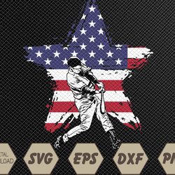 American Flag Baseball Team 4th of July Svg, Eps, Png, Dxf, Digital Download