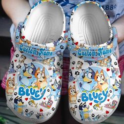 bluey family birthday women clogs crocs, sandals, shoes